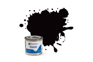 Hobby Paint -  ENAMEL Humbrol - 14ml  - SATIN -    085 Coal Black   - SATIN -