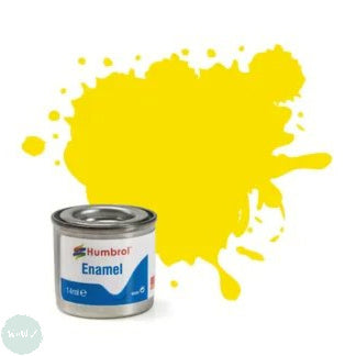 Hobby Paint - ENAMEL - Humbrol – MATT – 14ml Tinlet -	No 099 Lemon