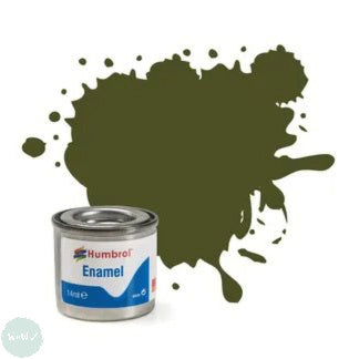 Hobby Paint - ENAMEL - Humbrol – MATT – 14ml Tinlet -	No 155 Olive Drab