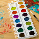 Watercolour Paint Sets - artPOP! - Oval Pan Set - 16 colours & Paintbrush
