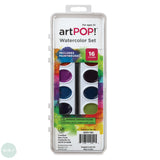 Watercolour Paint Sets - artPOP! - Oval Pan Set - 16 colours & Paintbrush