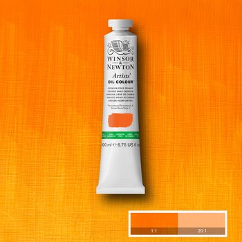 ARTISTS OIL COLOUR - Winsor & Newton Artists' - 200ml tube - Cadmium-Free Orange