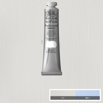 ACRYLIC PAINT - Winsor & Newton PROFESSIONAL - 200ml Tube -  Titanium White