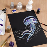 BLACK Watercolour Paper Pad - Clairefontaine - ETIVAL - Rough & Cold Pressed Surface - 300gsm - A4