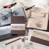 Hardback sketchbook - Square bound - Coloured paper - Hahnemuhle GREY Book - A5