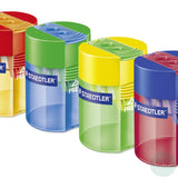 Sharpener - TWIN METAL BLADES WITH CONTAINER - Staedtler - TREND COLOURS