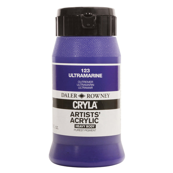 Daler Rowney CRYLA Artists Professional Heavy Body Acrylic 500ml Pot - ULTRAMARINE BLUE
