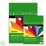 COLOURED PAPER PAD - Daler Rowney - CANFORD - 150gsm - Assorted - A4