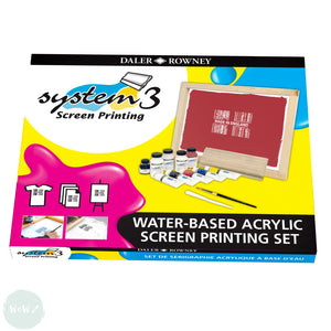 SCREEN PRINTING - Set- Daler Rowney SYSTEM 3 Water-based Screen Printing Kit