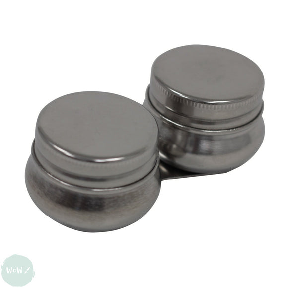 Palette Clip-on Dippers - Metal with Screw on Lid Double