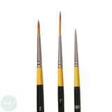 BRUSH SET - Daler Rowney - SYSTEM 3 - 301 - Round 2, SPOTTER 10/0 & 1" SCRIPT RIGGER