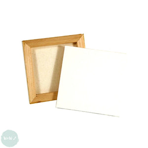 Artists Stretched Canvas - STANDARD Depth - WHITE PRIMED Cotton - SINGLE  - Daler Rowney SIMPLY 250gsm  - MINI - 2.6" SQUARE