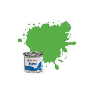 Hobby Paint - ENAMEL - Humbrol - GLOSS - 14ml Tinlet - 	208 FLUOR. SIGNAL GREEN AA7081