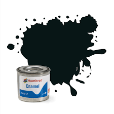 Hobby Paint - ENAMEL - Humbrol – MATT – 14ml Tinlet -	No 091 Black Green