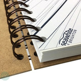 Hardback Spiral Bound Sketch book - DRAWING BOARD COVER - 160gsm White all-media paper - A3 Landscape