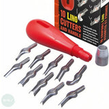 BLOCK / LINO PRINTING - CUTTING TOOL - Essdee L10S – Ten assorted blades and Handle pack