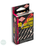 BLOCK / LINO PRINTING - CUTTING TOOL - Essdee L10S – Ten assorted blades and Handle pack