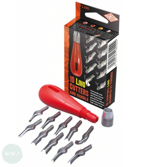 BLOCK / LINO PRINTING - CUTTING TOOL - Essdee L10S – Ten assorted blades and Handle pack