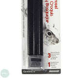 Charcoal Pencil - General's PEEL & SKETCH pack of 3 Hard, Medium & Soft plus eraser
