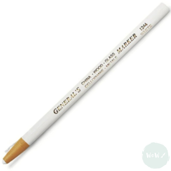 MULTI SURFACE 'Chinagraph' Pencils - Generals MARKER 1244- WHITE