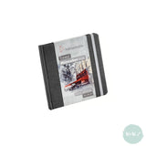 Hardback Watercolour Paper Book - TRAVEL JOURNAL - Hahnemuhle - TONED 200gsm WATERCOLOUR - GREY Book – 14 x 14 cm