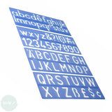 DRAWING ACCESSORY- Lettering Stencil- 50mm (2")