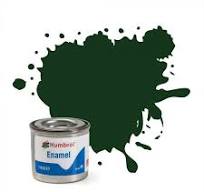 Hobby Paint - ENAMEL - Humbrol – SATIN -	No 195 Dark Green Satin