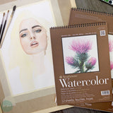 WATERCOLOUR PAPER PAD - Spiral Bound - Strathmore – SERIES 400 – 140lb - Cold Pressed Surface – 7 x 10”