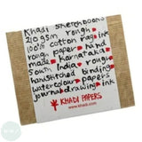 Hardback Watercolour Paper Book - SQUARE BOUND - Khadi 100% cotton handmade Artists’ paper – 210gsm, ROUGH, 21 x 25 cm