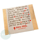 Hardback Watercolour Paper Book - SQUARE BOUND - Khadi 100% cotton handmade Artists’ paper – 210gsm, SMOOTH, 21 x 25 cm