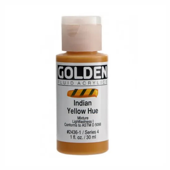 ARTISTS ACRYLIC PAINT - Golden FLUID - 30ml (1.US fl.oz)- Indian Yellow  IV