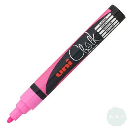 CHALK PAINT MARKERS - Uni POSCA – Medium Bullet Tip – PWE-5M - FLUORESCENT PINK