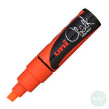 CHALK PAINT MARKERS - Uni POSCA – 8mm Chisel Tip – PWE-8K -FLUORESCENT ORANGE