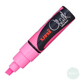 CHALK PAINT MARKERS - Uni POSCA – 8mm Chisel Tip – PWE-8K - FLUORESCENT PINK