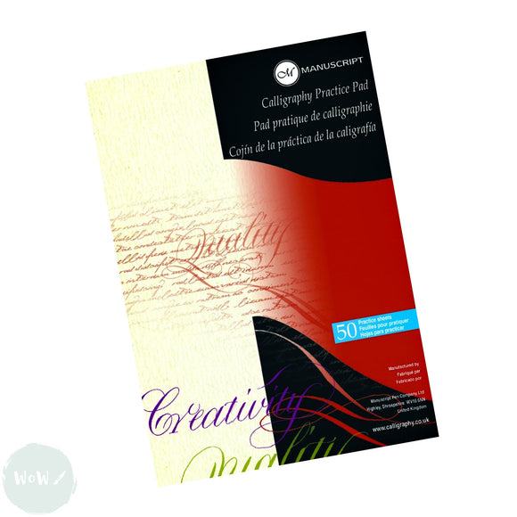 Calligraphy Paper Pad -Manuscript Calligraphy Practice Pad - 50 sheets A4