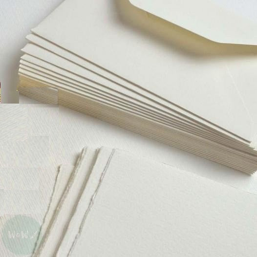 Watercolour Paper Blank Greeting Cards & Envelopes - FOLDED - 23 x 17cm to suit included 12 x 18cm envelopes - Fabriano - MEDIOEVALIS AVORIO - TEN