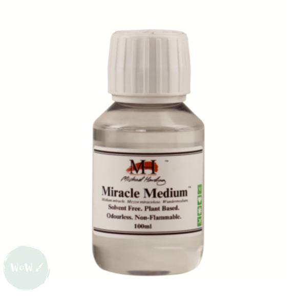 Oil Painting Solvents- Michael Harding - MIRACLE MEDIUM - Odourless THINNER & BRUSH CLEANER - 100ml