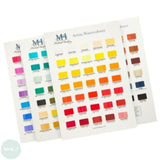 ARTISTS WATERCOLOUR TUBE- 15ml - MICHAEL HARDING - HANDPAINTED colourchart