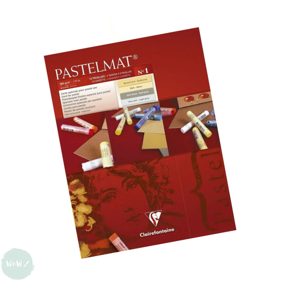 Clairefontaine PASTELMAT PAD 360gsm -  24 x 30 cm (approx. 9.5 x 12