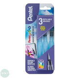 Water Brush Pen - PENTEL Aquash - SET OF 3 - FINE, MEDIUM & BROAD
