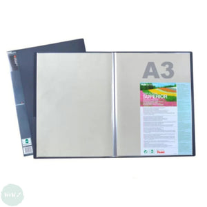 Display Book- Pentel A3 RECYCOLOGY Superior with 20 internal pockets