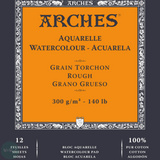 WATERCOLOUR PAPER PAD - Arches Aquarelle - 300gsm/140lb -   TORCHON – 23 x 31 cm (9 x 12”)