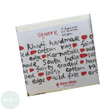 Watercolour Paper Blank Greeting Cards & Envelopes - 15 x 15 cm SQUARE hand made paper PACK of 5