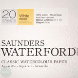 Watercolour Paper - BLOCK - Saunders WATERFORD - 140lb / 300gsm - ROUGH Surface -  14 x 10"
