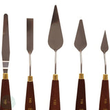 Painting / Palette Knife, Stainless Steel Blade Set of 5