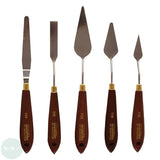 Painting / Palette Knife, Stainless Steel Blade Set of 5