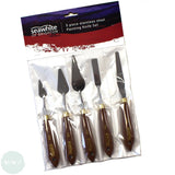 Painting / Palette Knife, Stainless Steel Blade Set of 5