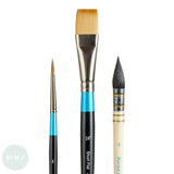 BRUSH SET - Daler Rowney - AQUAFINE 300 - Round 4, 3/4" Short Flat & Quill Mop 4