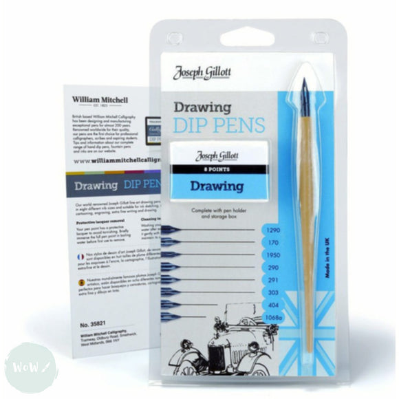 Dip Pen Set- Joseph Gillott DRAWING PENS assorted