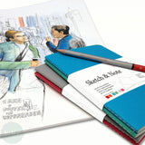 Softback Sketchbook - Hahnemuhle PACK OF 2 - Sketch & Note pads, 125 g/m² - A6 - RED BUNDLE - Cerise/Paprika